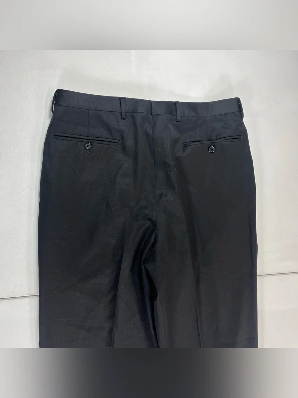 Pazoni Pants Black Wool Made In Italy Dress Trousers Classic Como Men’s 34 X 31